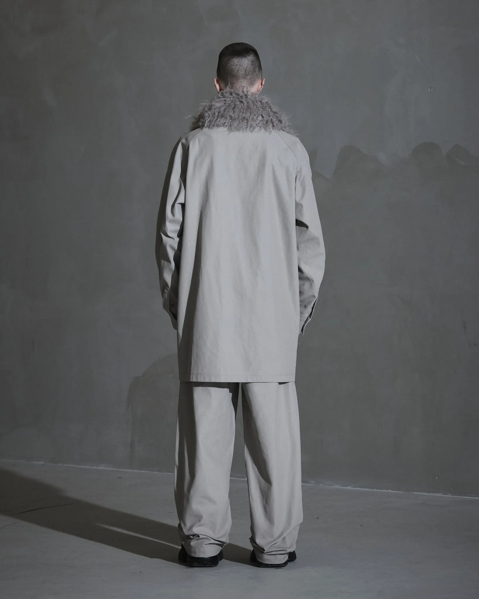 Faux Fur Collared Shirt - Rock Grey sold by Han Kjøbenhavn product image thumbnail 2