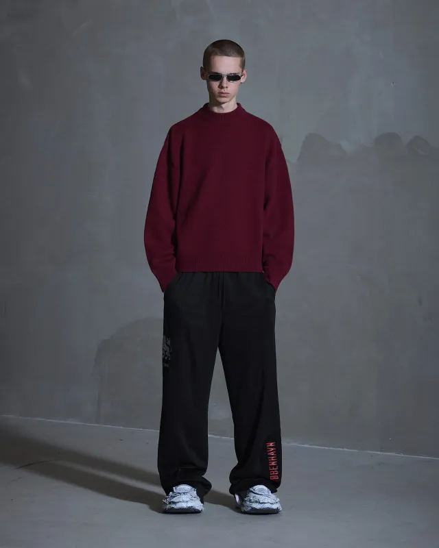 Diamond Seam Crewneck - Burgundy sold by Han Kjøbenhavn