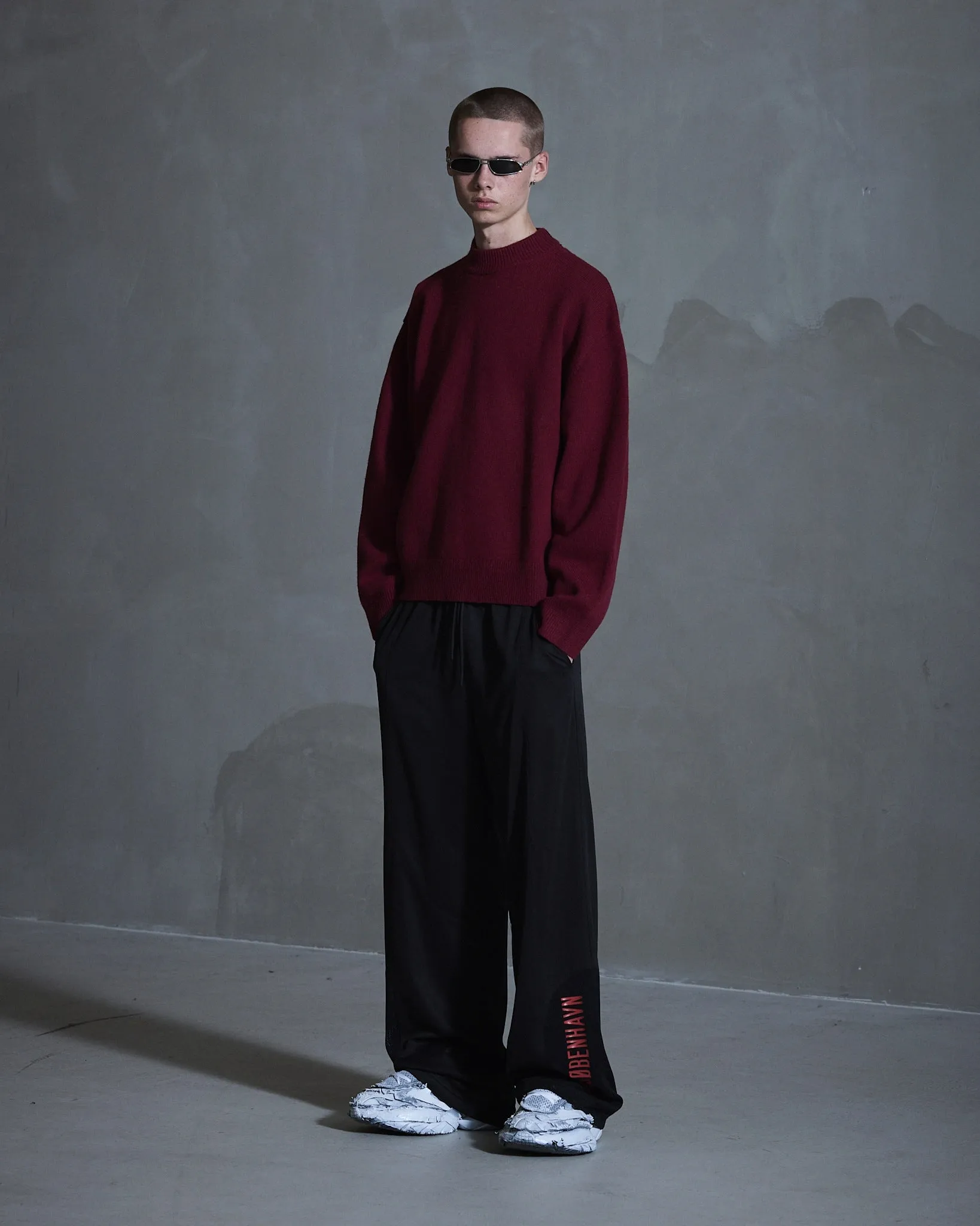 Diamond Seam Crewneck - Burgundy sold by Han Kjøbenhavn product image thumbnail 2