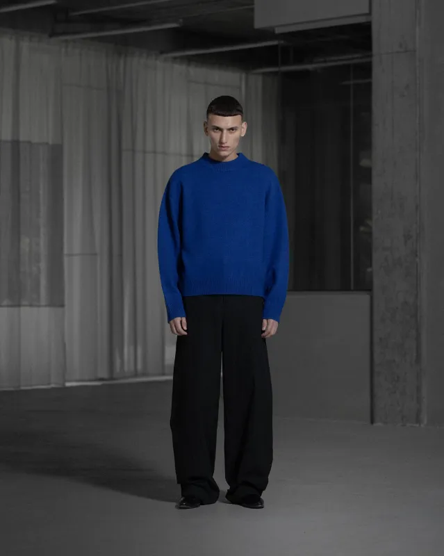 Diamond Seam Crewneck - Royal Blue sold by Han Kjøbenhavn