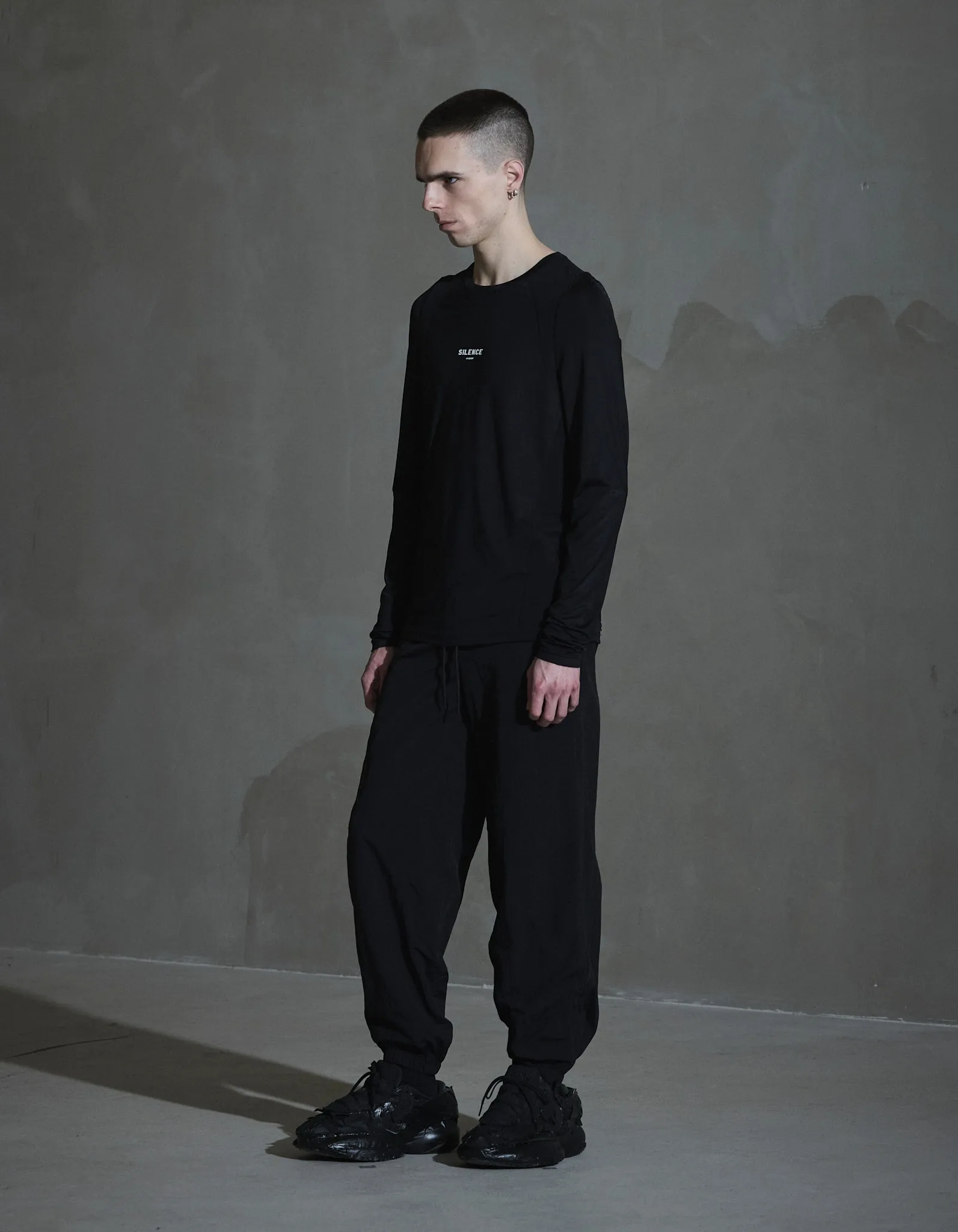 Silence Technical Tee LS - Anthracite Black sold by Han Kjøbenhavn product image thumbnail 3