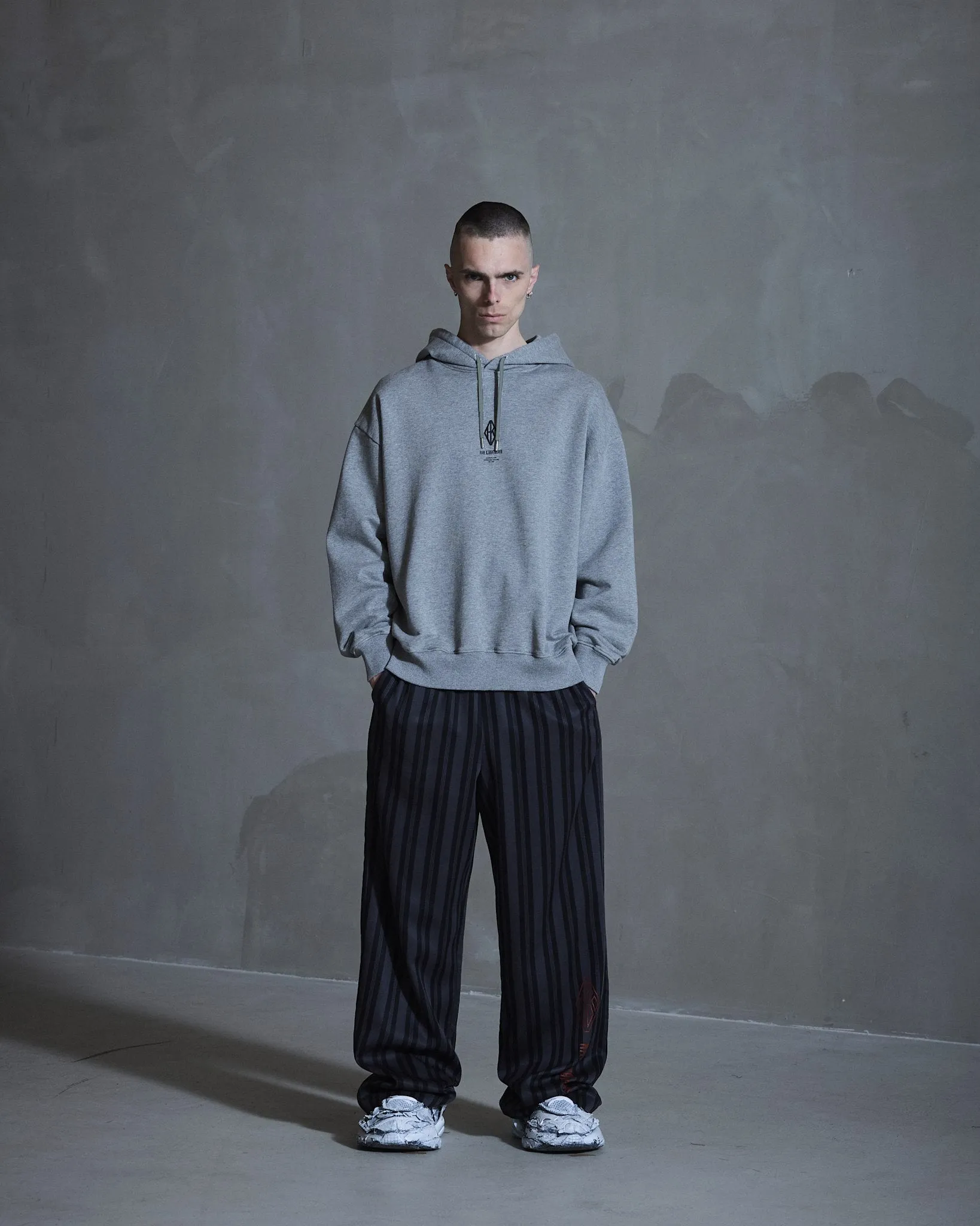 Diamond Loose Hoodie - Grey Melange sold by Han Kjøbenhavn product image thumbnail 3