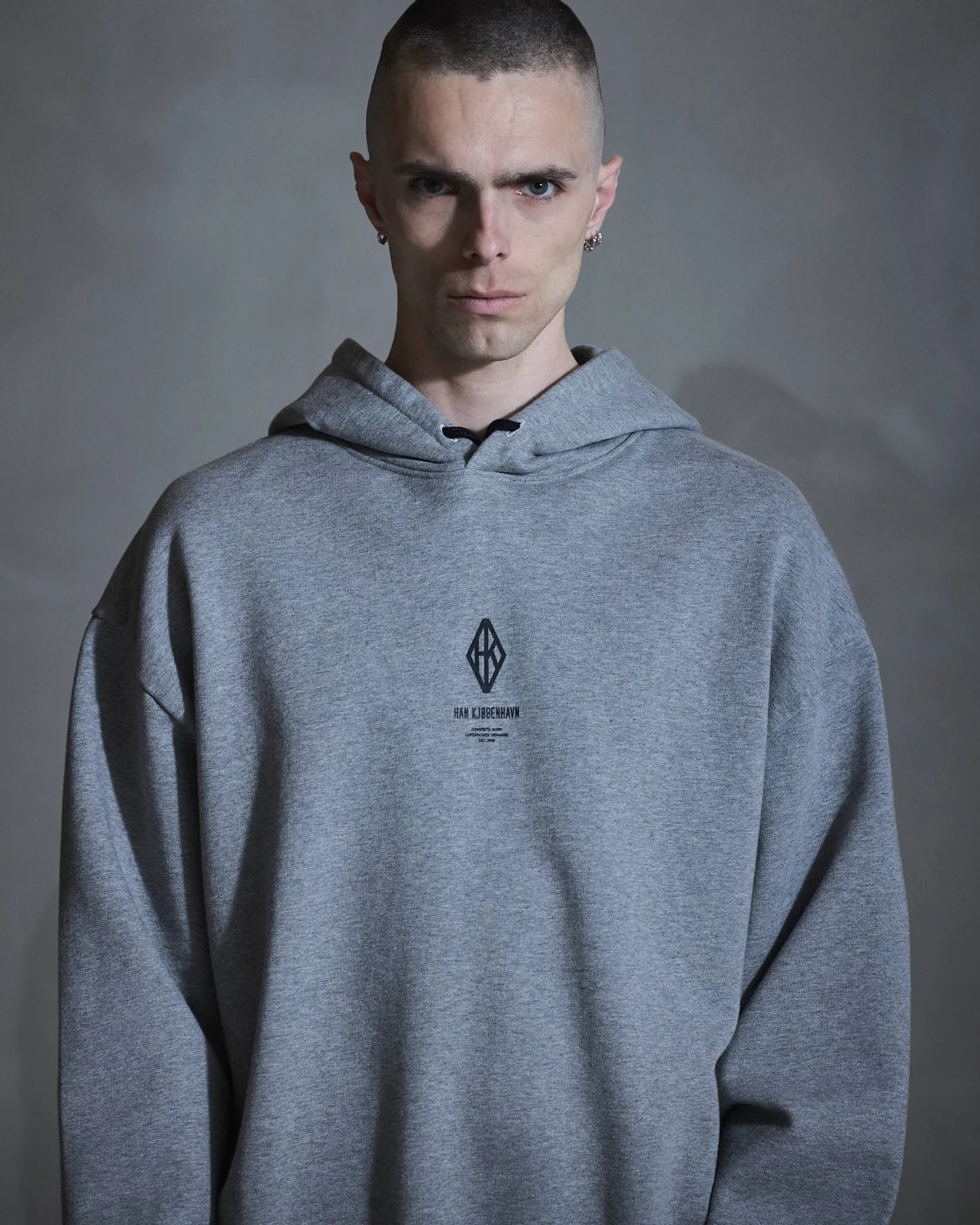 Diamond Loose Hoodie - Grey Melange sold by Han Kjøbenhavn product image thumbnail 2