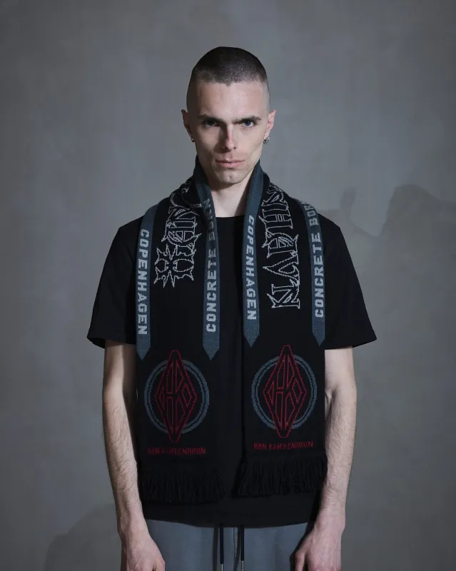 Diamond Football Scarf - Black sold by Han Kjøbenhavn