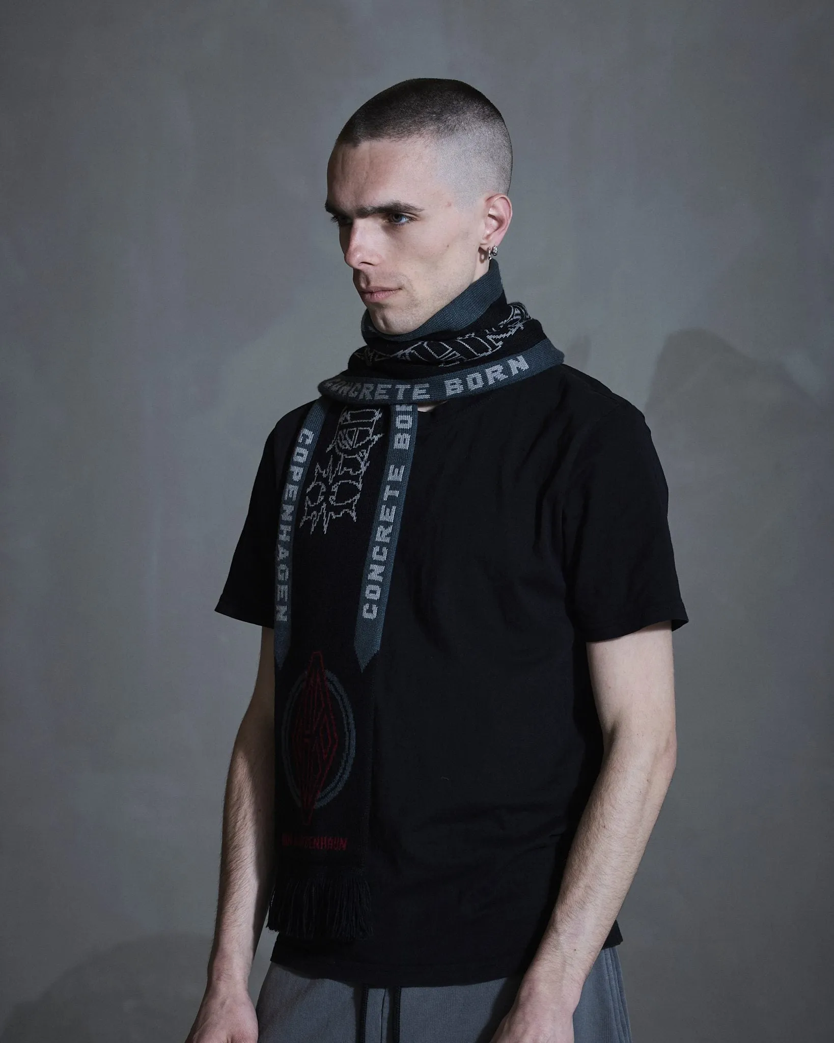 Diamond Football Scarf - Black sold by Han Kjøbenhavn product image thumbnail 2