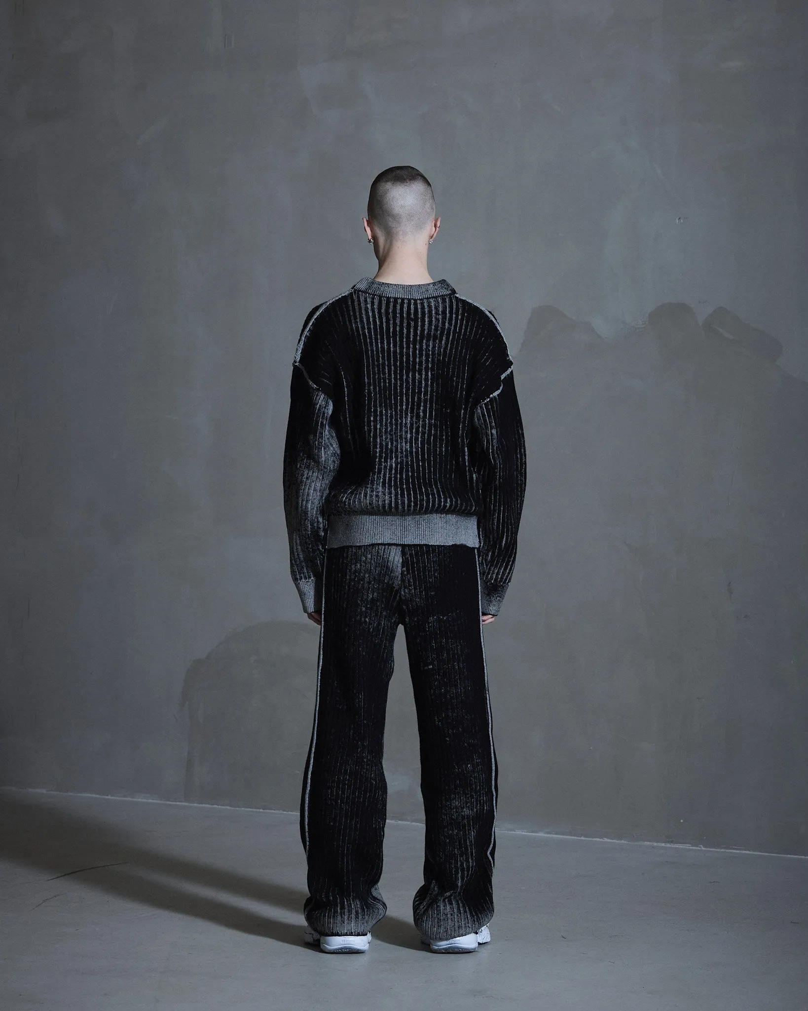 Printed Rib Knit - Dark Grey/ Black sold by Han Kjøbenhavn product image thumbnail 2
