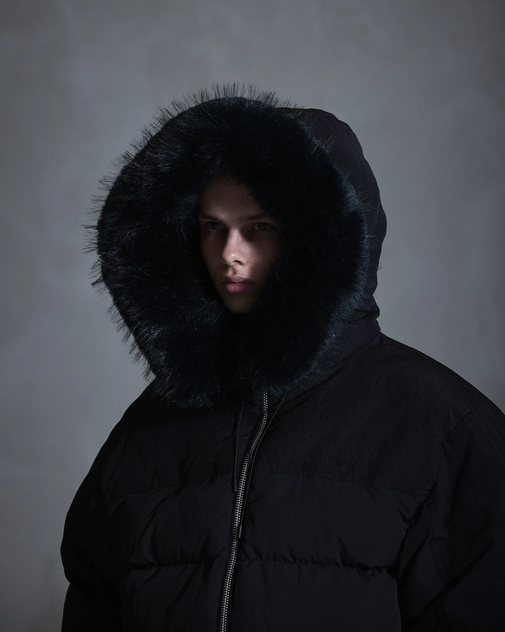 Hooded Puffer Jacket - Black sold by Han Kjøbenhavn product image thumbnail 4