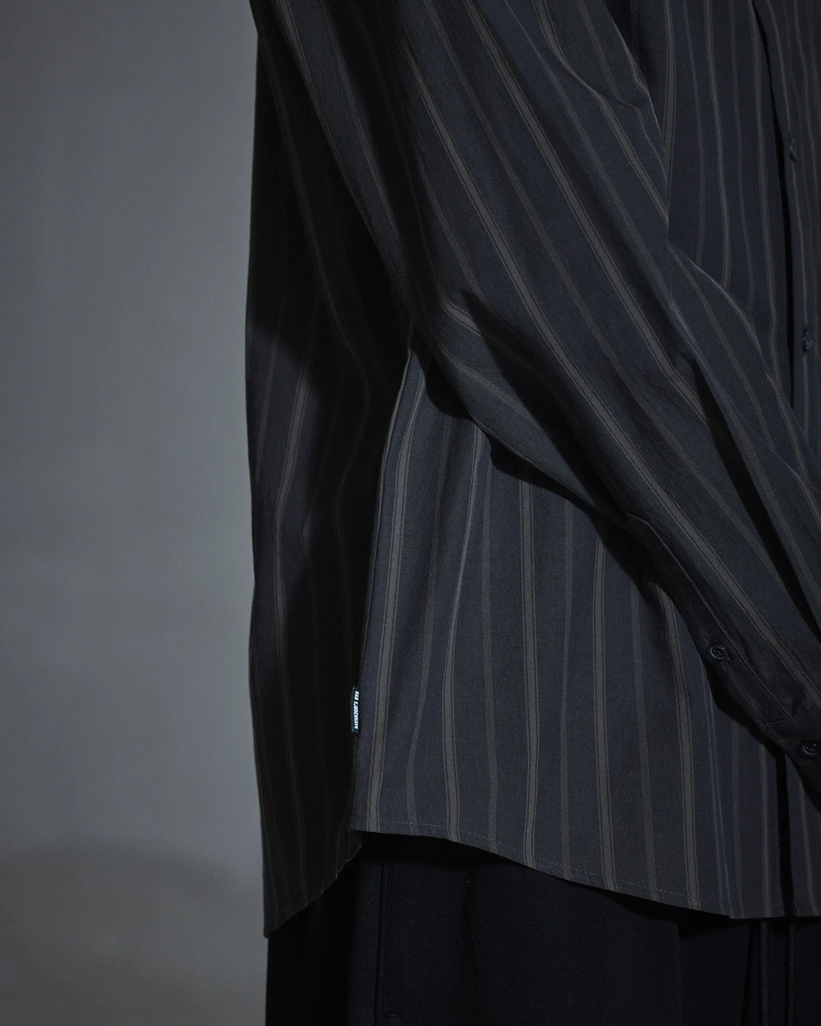 Washed Stripe Long Sleeve Shirt - Dark Brown sold by Han Kjøbenhavn product image thumbnail 4