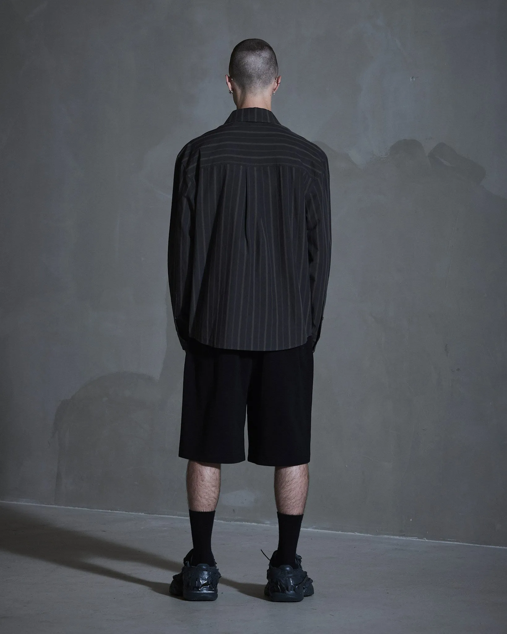 Washed Stripe Long Sleeve Shirt - Dark Brown sold by Han Kjøbenhavn product image thumbnail 2