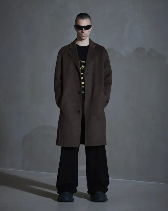 Diamond-detailed Coat - Dusty Brown sold by Han Kjøbenhavn