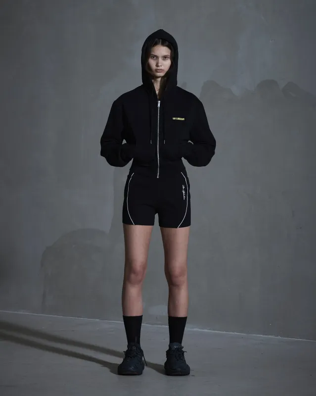 Sun Glow Hooded Cardigan - Black made by Han Kjøbenhavn