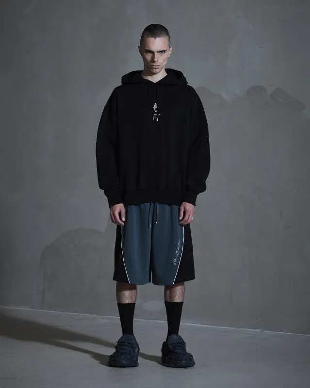Diamond Loose Hoodie - Black/White sold by Han Kjøbenhavn