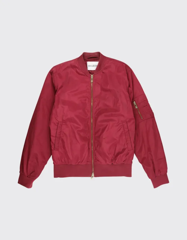 Second Life Bomber Jacket / L - Burgundy made by Han Kjøbenhavn