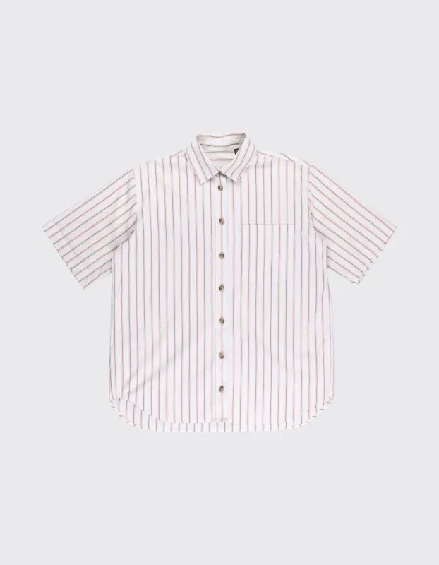 Second Life Summer Shirt / XS - White Stripe made by Han Kjøbenhavn