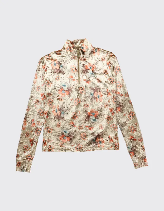 Second Life Velour Half Zip / L sold by Han Kjøbenhavn