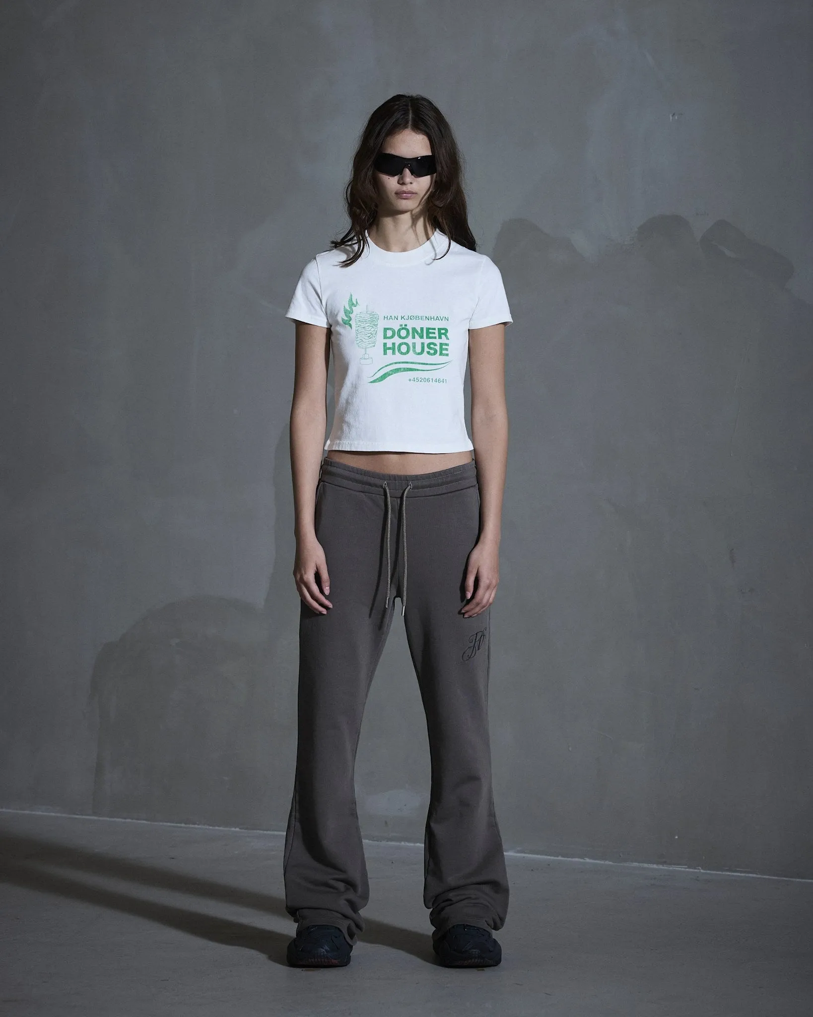 Monogram Jersey Trousers - Dusty Brown sold by Han Kjøbenhavn
