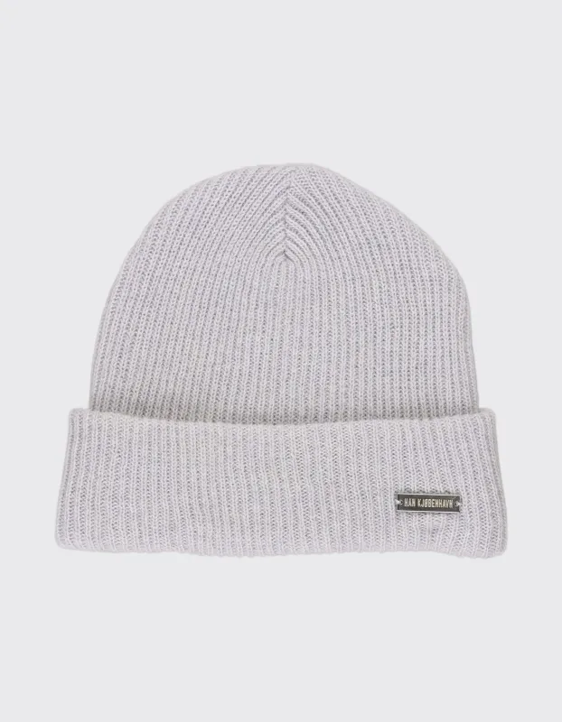 Second Life Knitted Beanie / on - Light Grey made by Han Kjøbenhavn