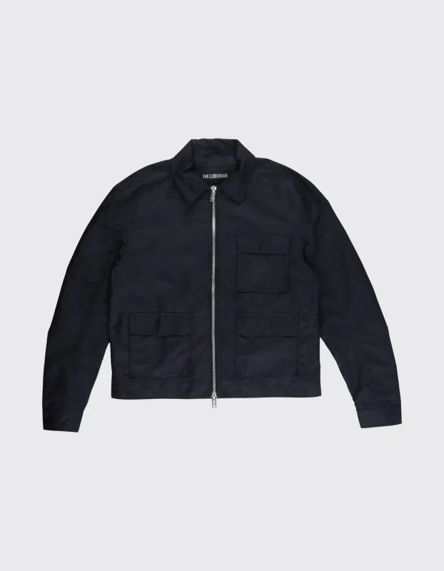 Second Life Nylon Boxed Cargo Jacket / 48 - Black made by Han Kjøbenhavn