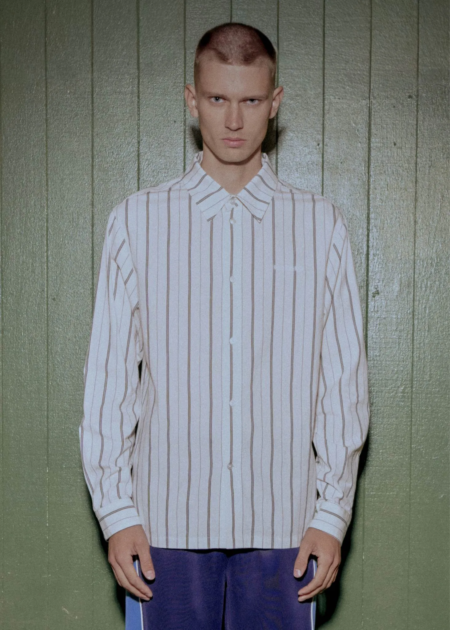 Striped Summer Shirt - White sold by Han Kjøbenhavn product image thumbnail 4