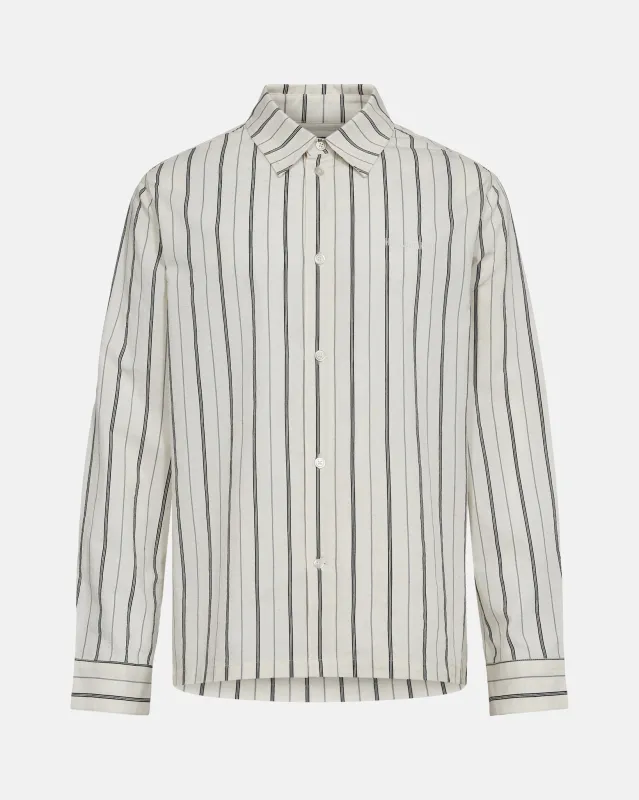 Striped Summer Shirt - White made by Han Kjøbenhavn