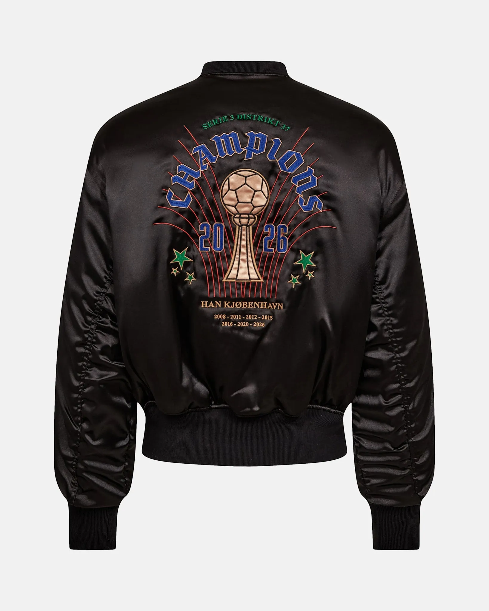 Champions Satin Bomber Jacket - Dark Grey sold by Han Kjøbenhavn product image thumbnail 2