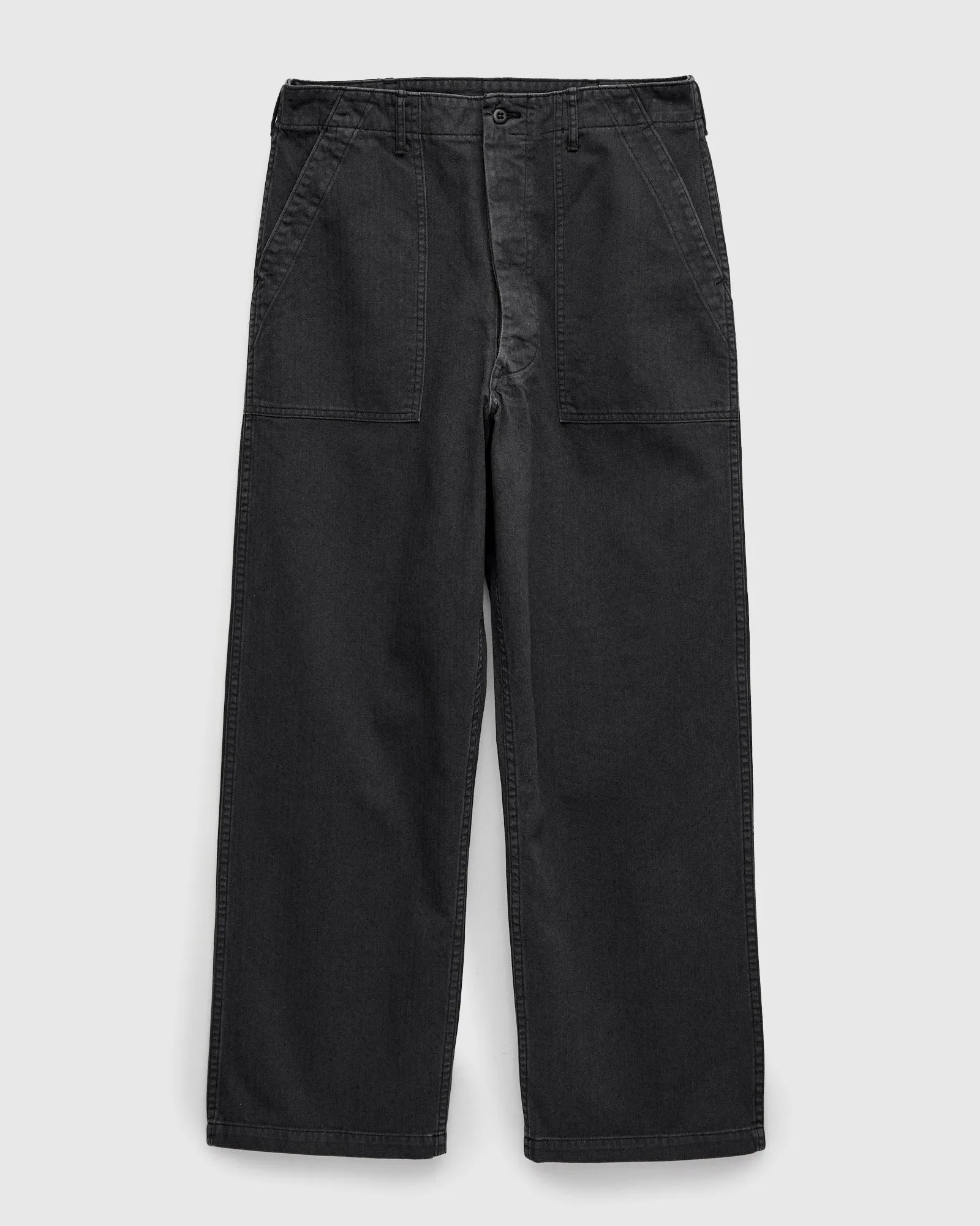 Herringbone Summer Fatigue Pants in Black sold by Blue Owl
