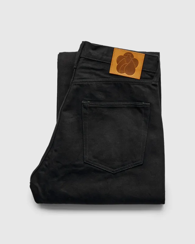 MMJE6500 "Kyoto Montsuki" 15oz Black Selvedge Denim - Wide Fit sold by Blue Owl