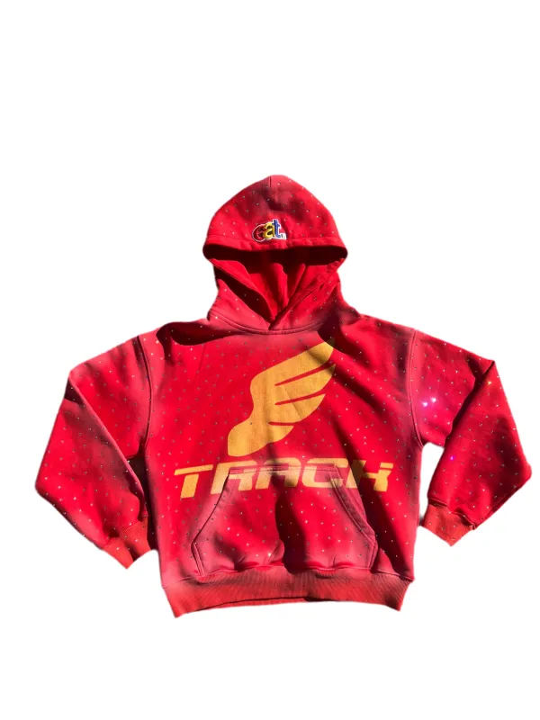 EAT Track Rhinestone Hoodie sold by Eat The Brand