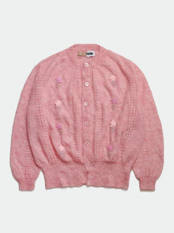 Cormagliano Mohair Cardigan Pink made by Magliano