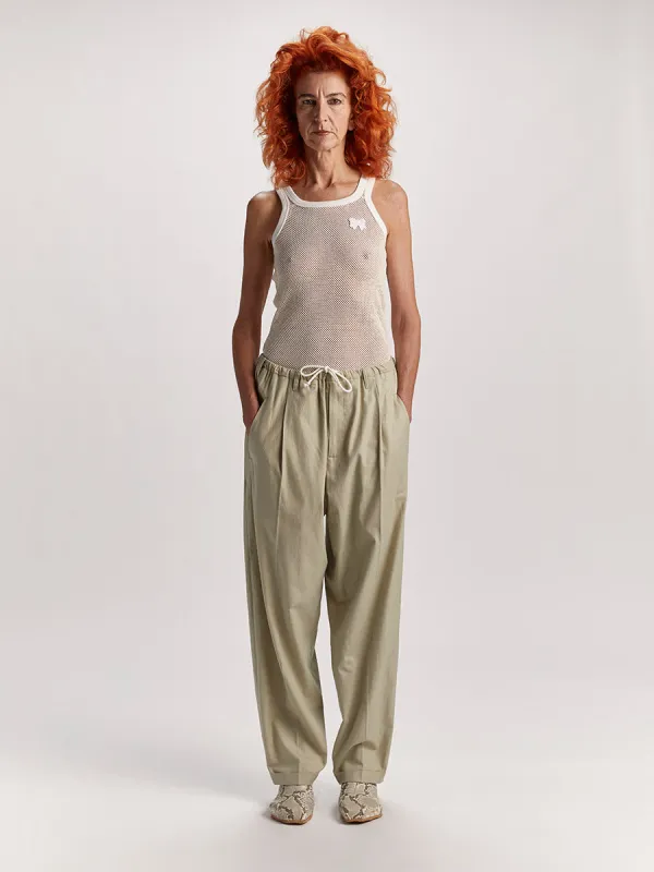 People's Pants Santa Rosalia Beige sold by Magliano
