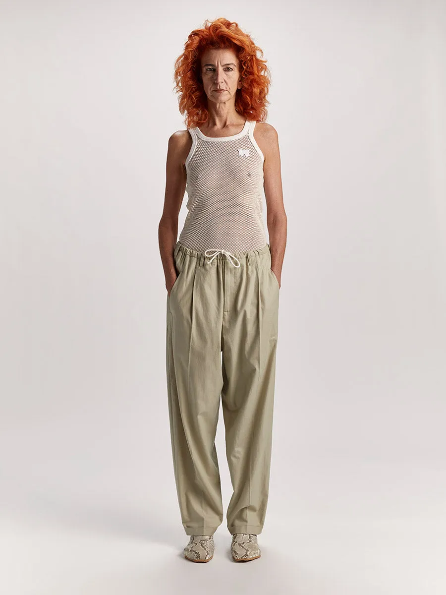People's Pants Santa Rosalia Beige sold by Magliano