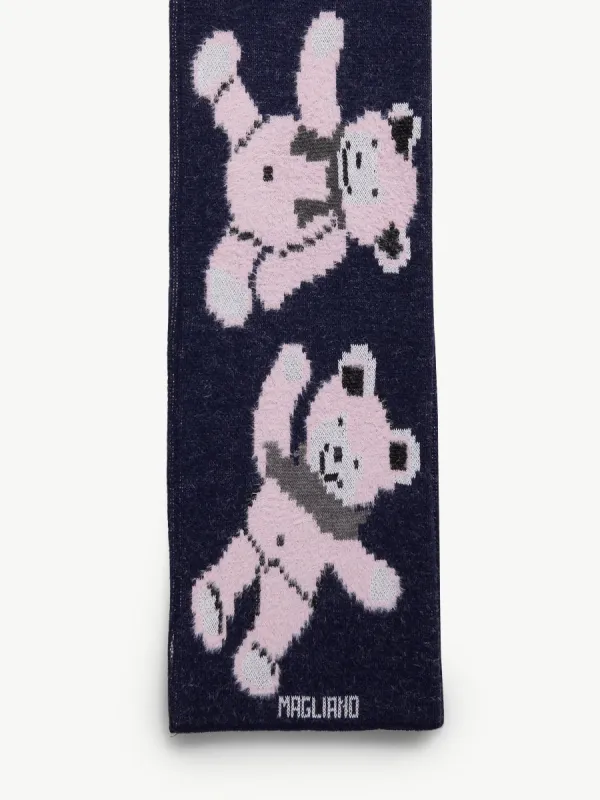 Orsetti Scarf Blue sold by Magliano