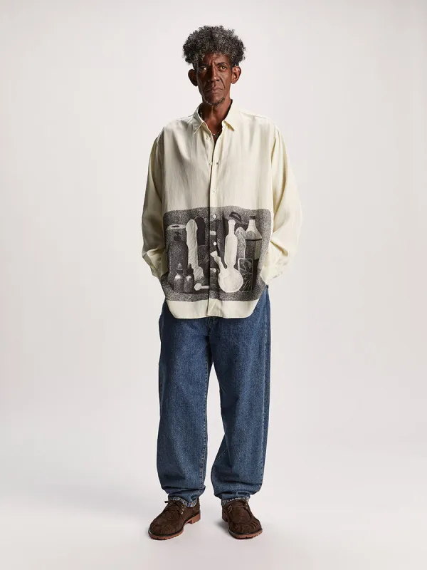 Morandi Silk Shirt White made by Magliano