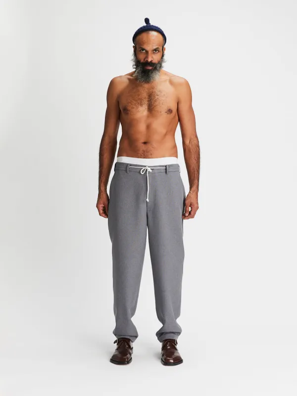 Eduardo Pijama Pants Manifesto Grey made by Magliano