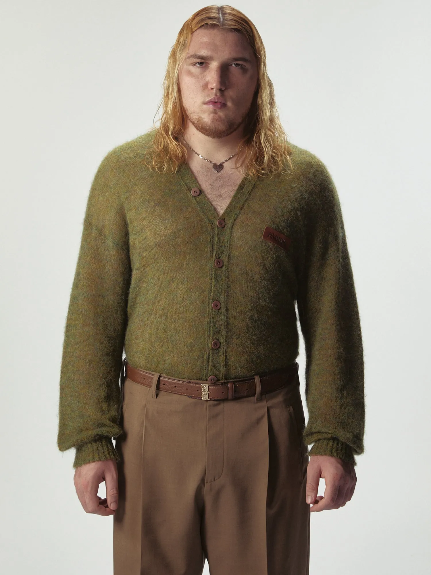 Drew Barrymore Cardigan Green sold by Magliano