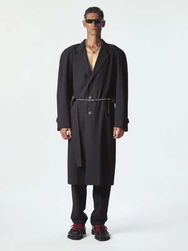 Raglan Trench Chic Release Black made by Magliano