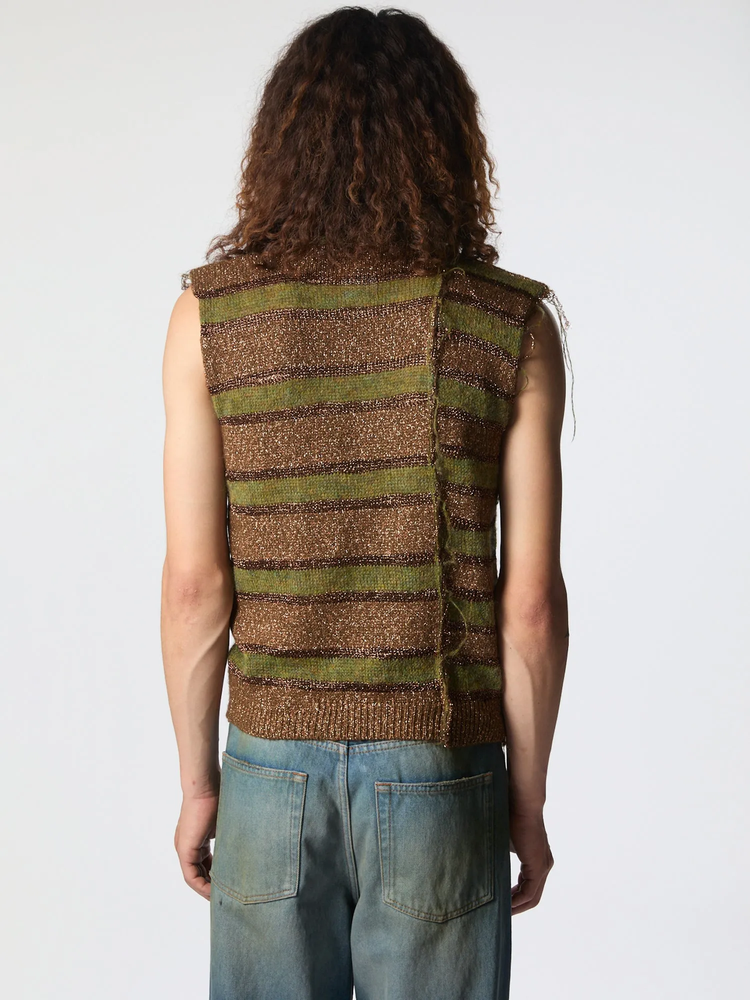 A Mess Of A Vest Green Mix sold by Magliano product image thumbnail 5