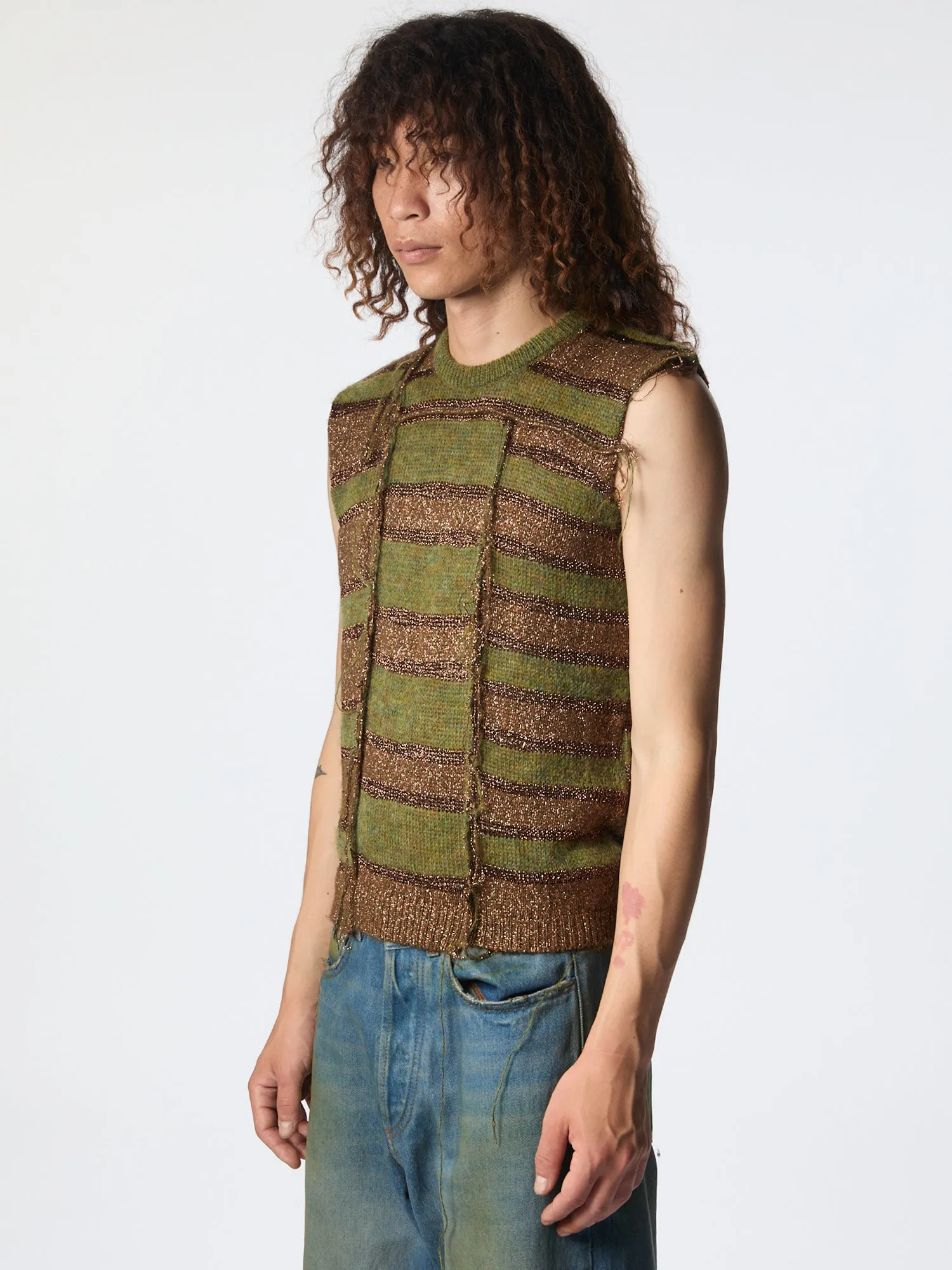 A Mess Of A Vest Green Mix sold by Magliano product image thumbnail 4