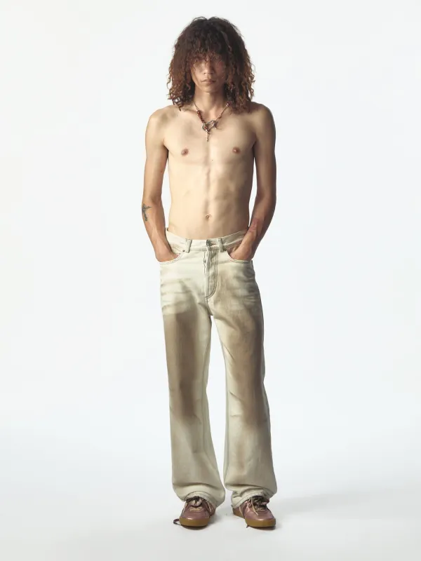 Flattone Denim Filthy White made by Magliano