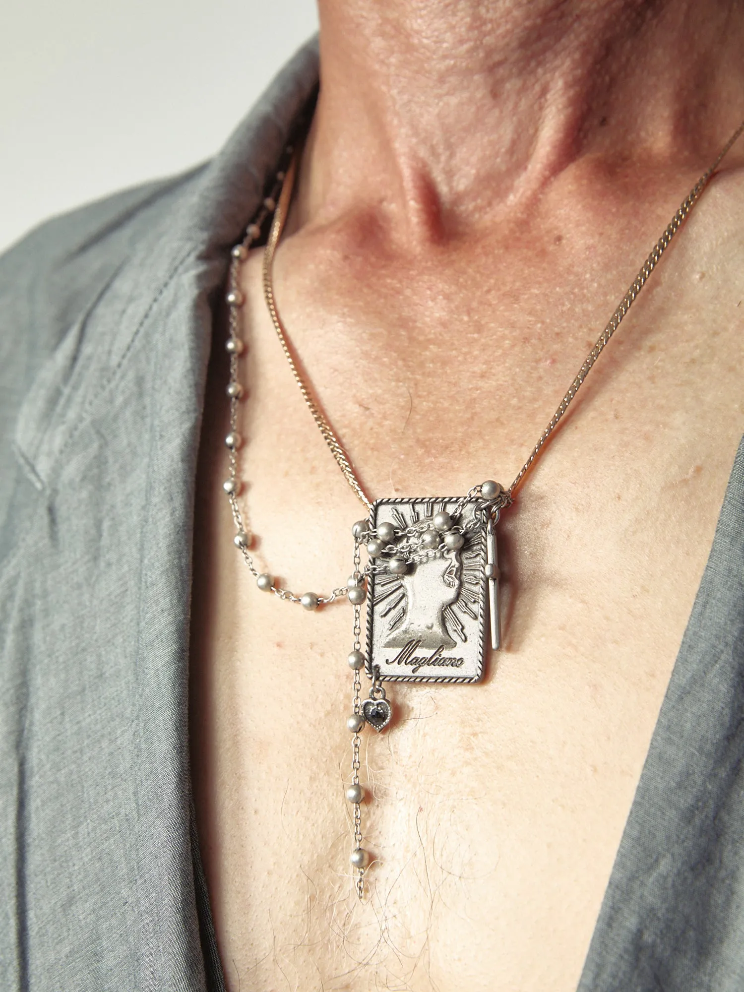 Santa Necklace Matt Silver sold by Magliano product image thumbnail 2