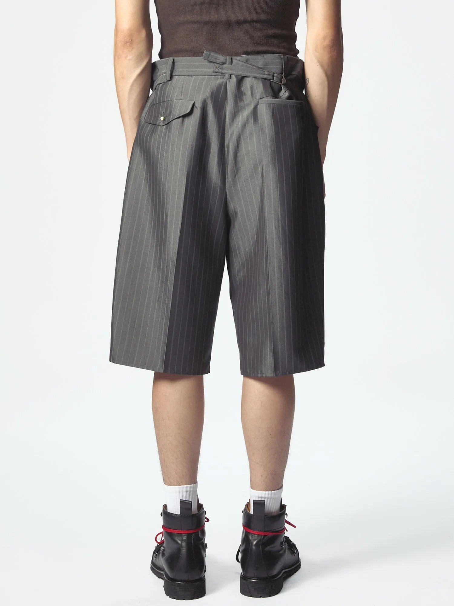 Darkettone Regolatore Short Pinstripe Melange sold by Magliano product image thumbnail 4