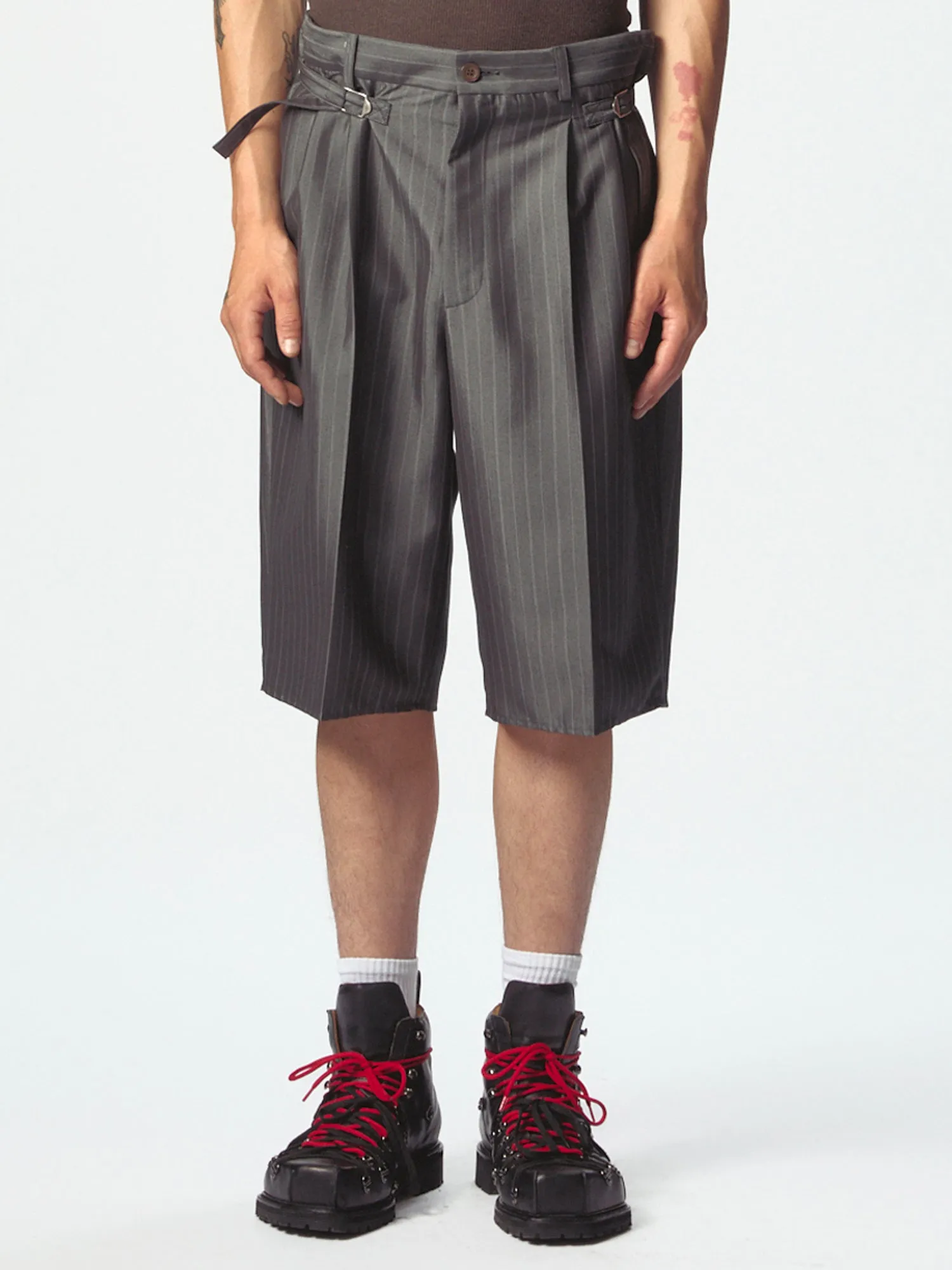 Darkettone Regolatore Short Pinstripe Melange sold by Magliano product image thumbnail 2