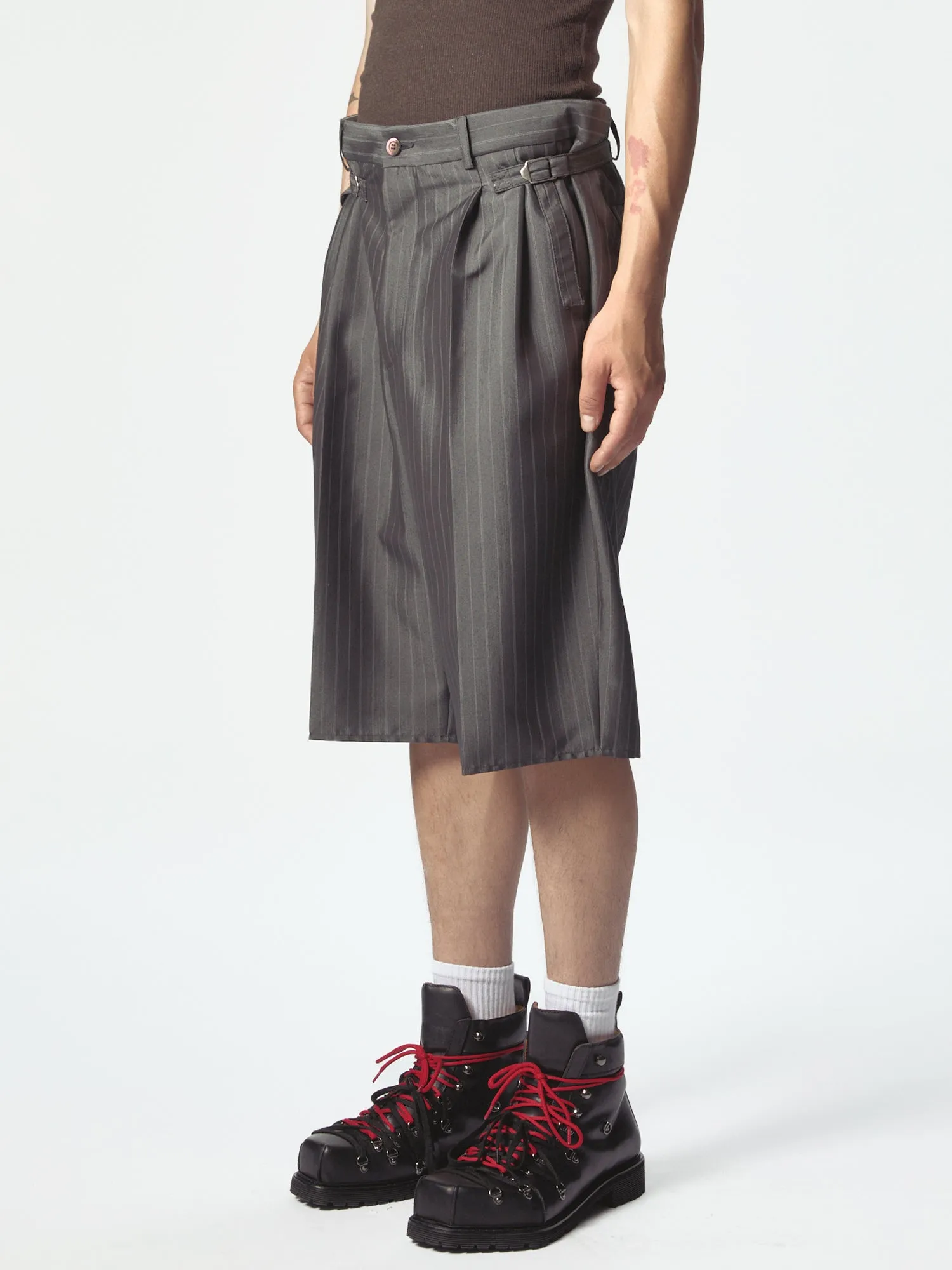 Darkettone Regolatore Short Pinstripe Melange sold by Magliano product image thumbnail 3