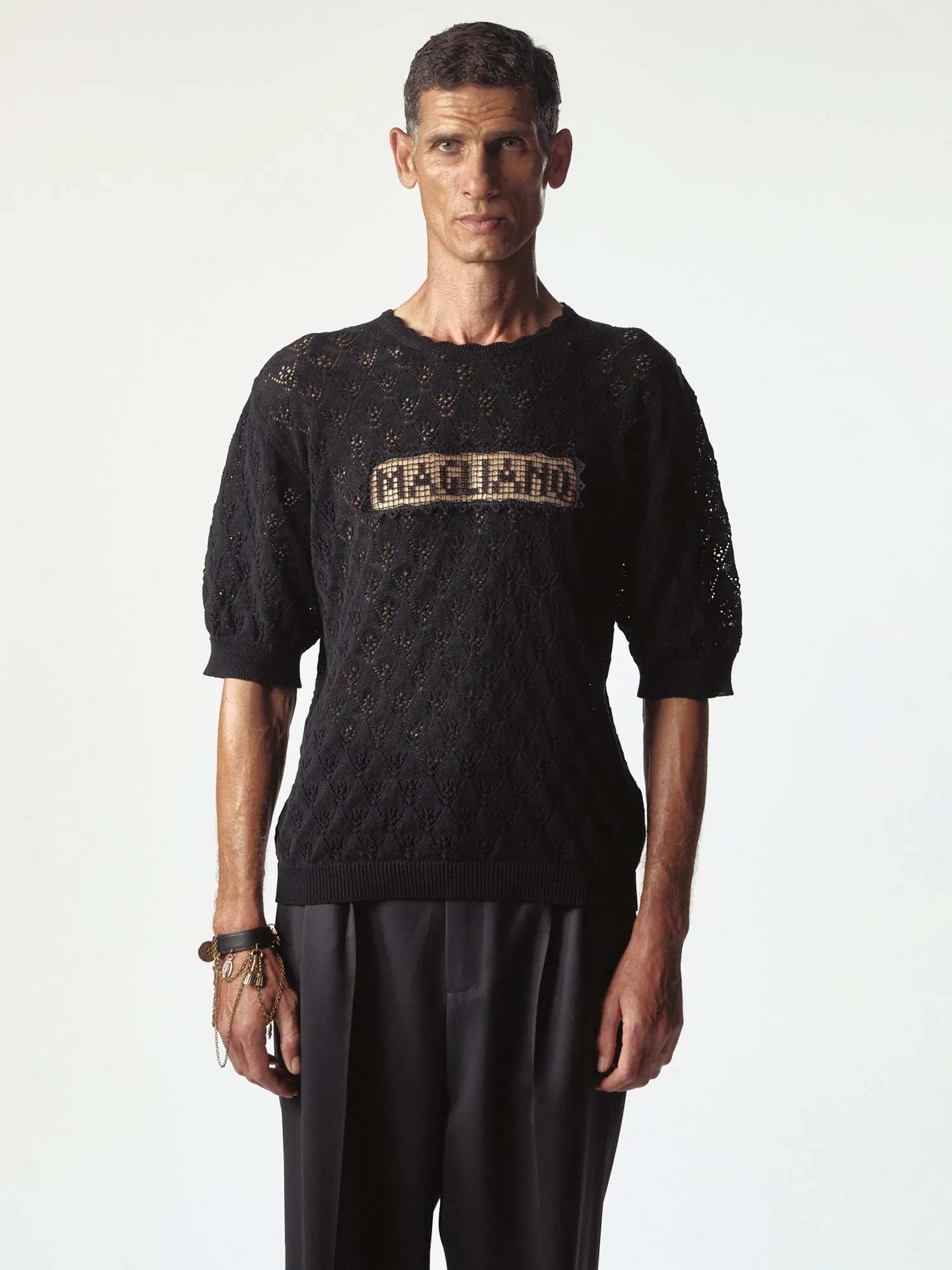 Comunione Knitted Tee Black sold by Magliano product image thumbnail 2