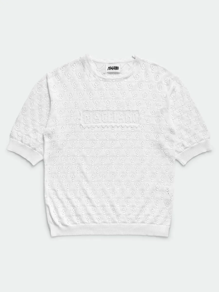 Comunione Knitted Tee White sold by Magliano