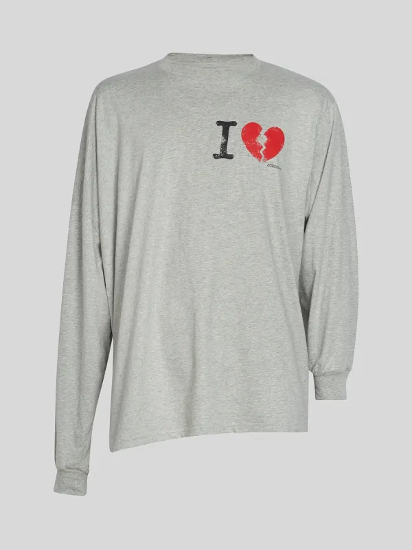 I Suffer Long Sleeve Light Grey made by Magliano