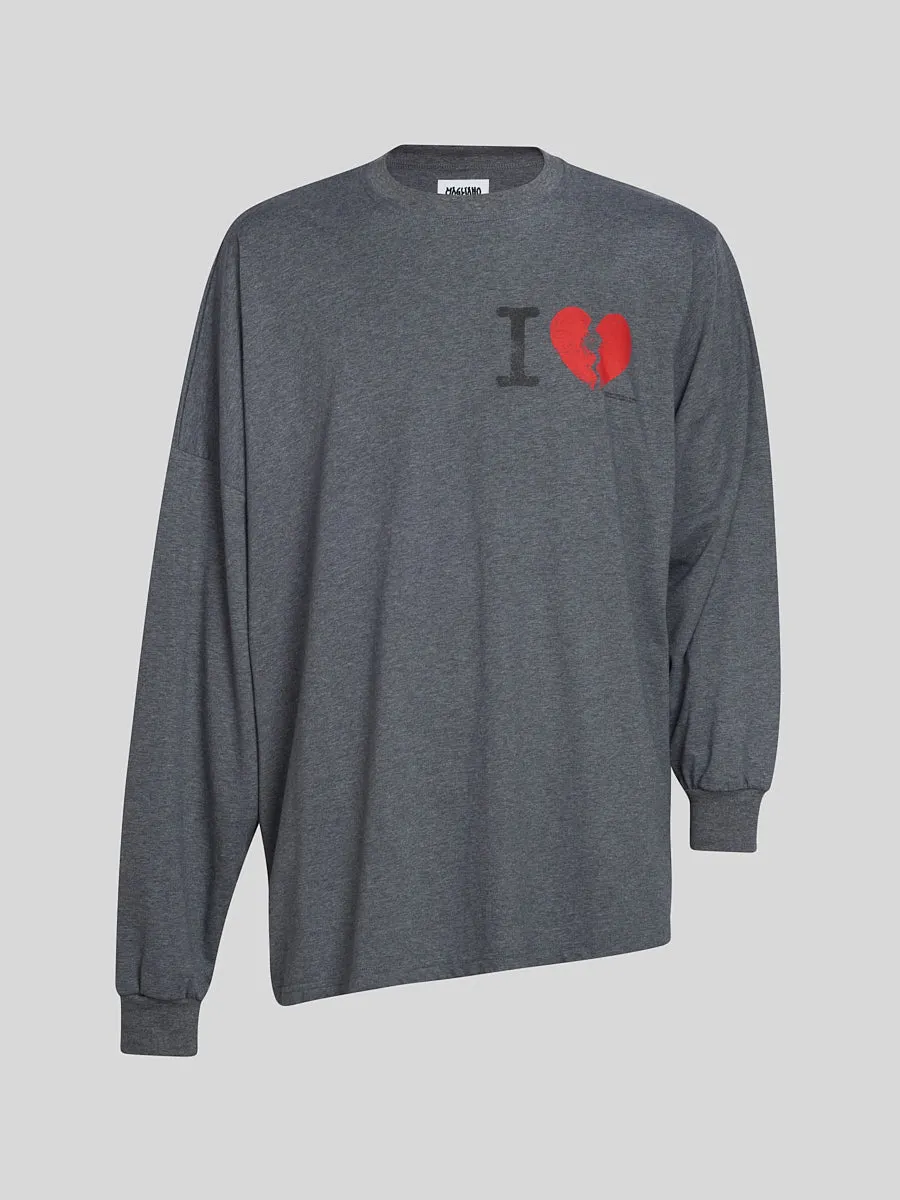 I Suffer Long Sleeve Off Black sold by Magliano