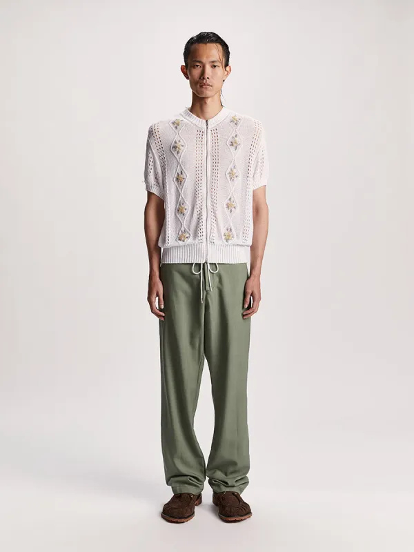 Cormagliano Zipped Tee White made by Magliano