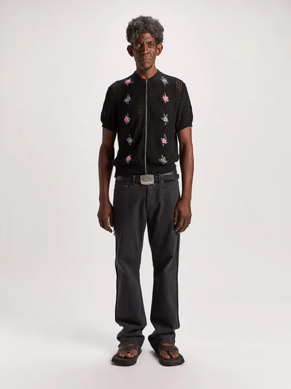 Cormagliano Zipped Tee Black made by Magliano