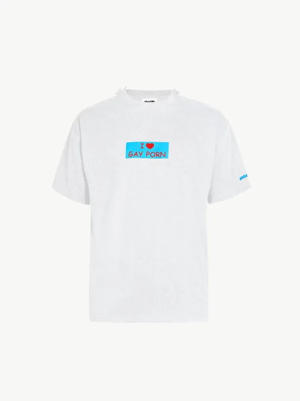 I Love Gay Porn Tee White made by Magliano
